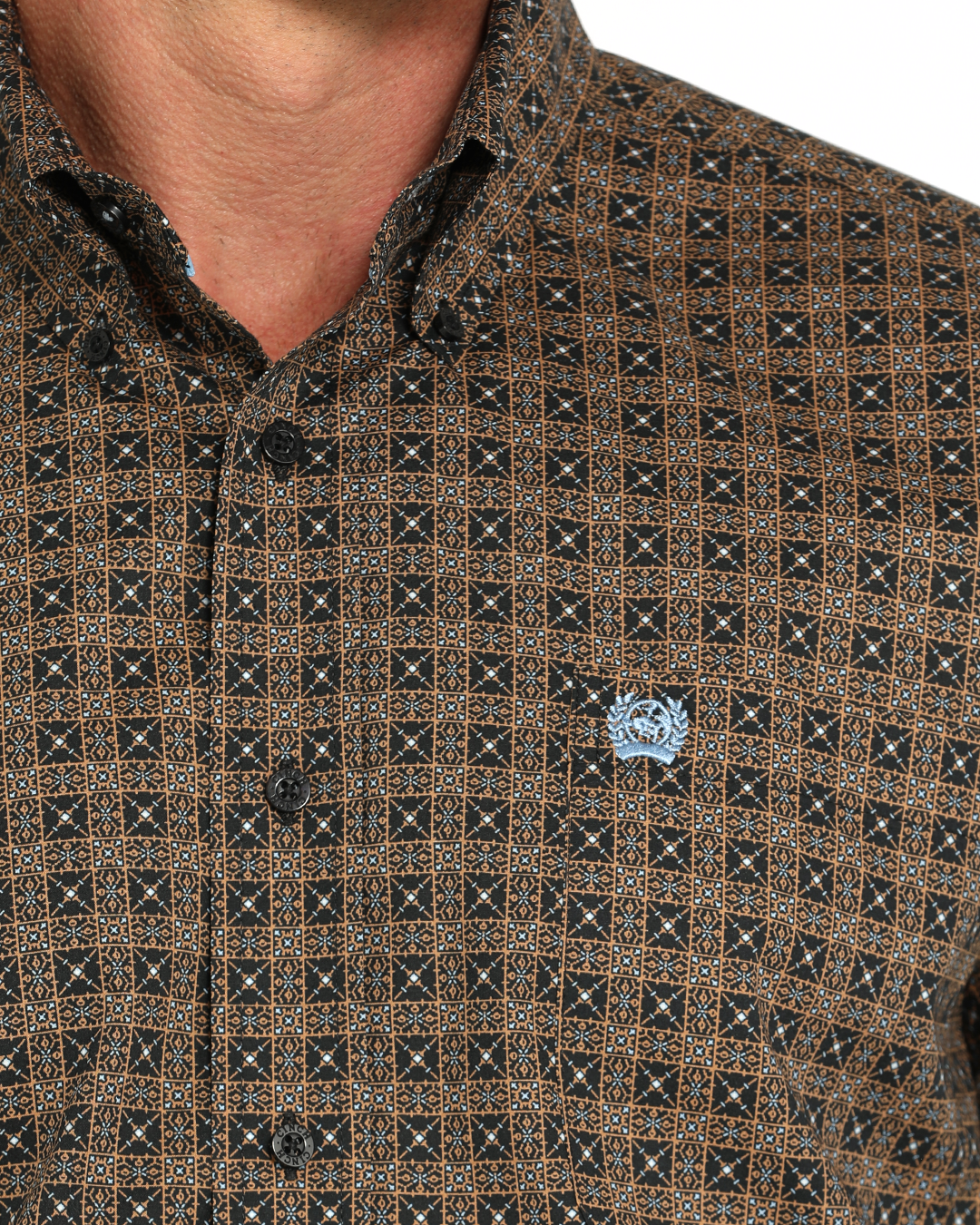 Men's Stretch Classic Fit Button-Down Western Shirt