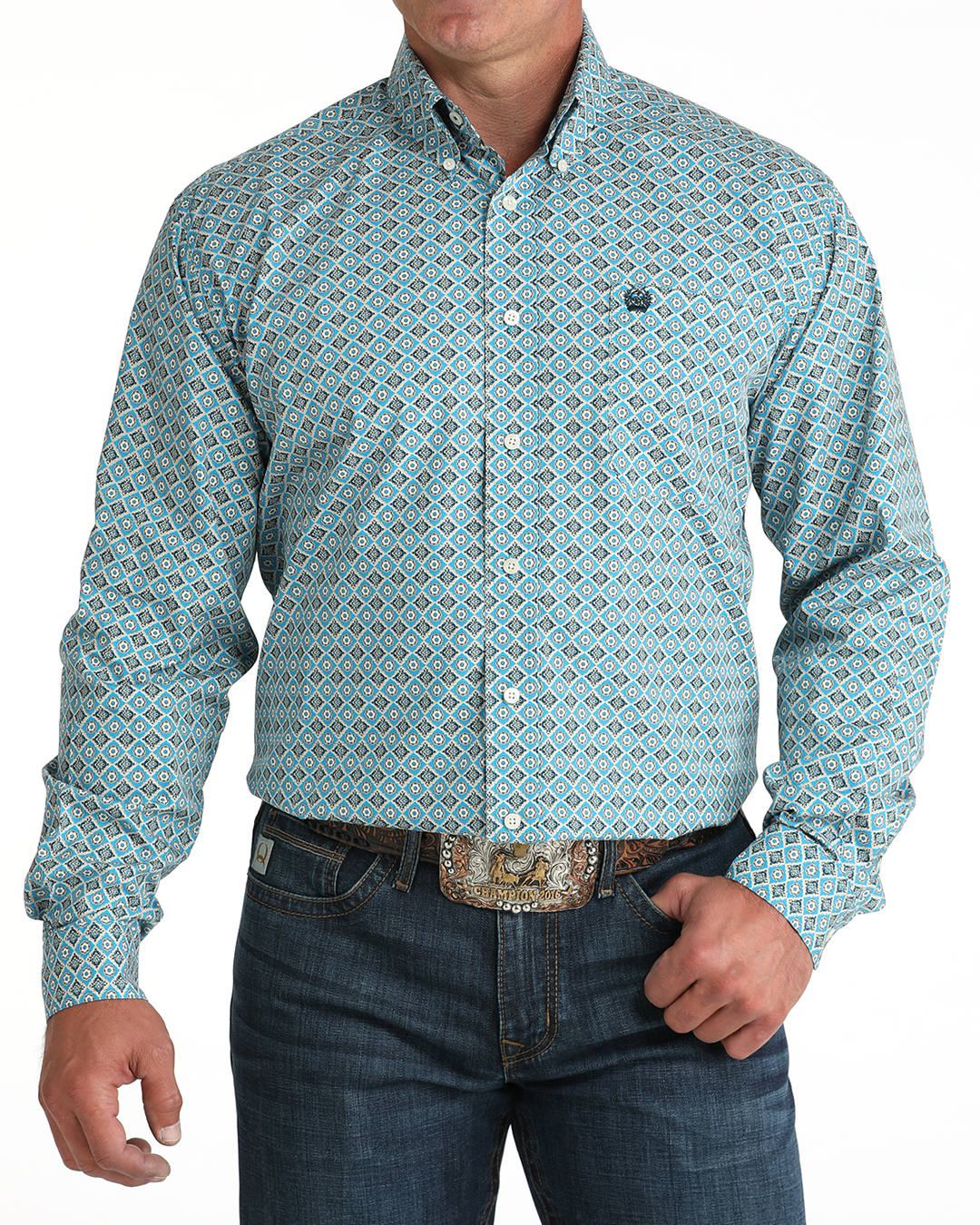Men’s Classic Fit Button-Down Western Shirt