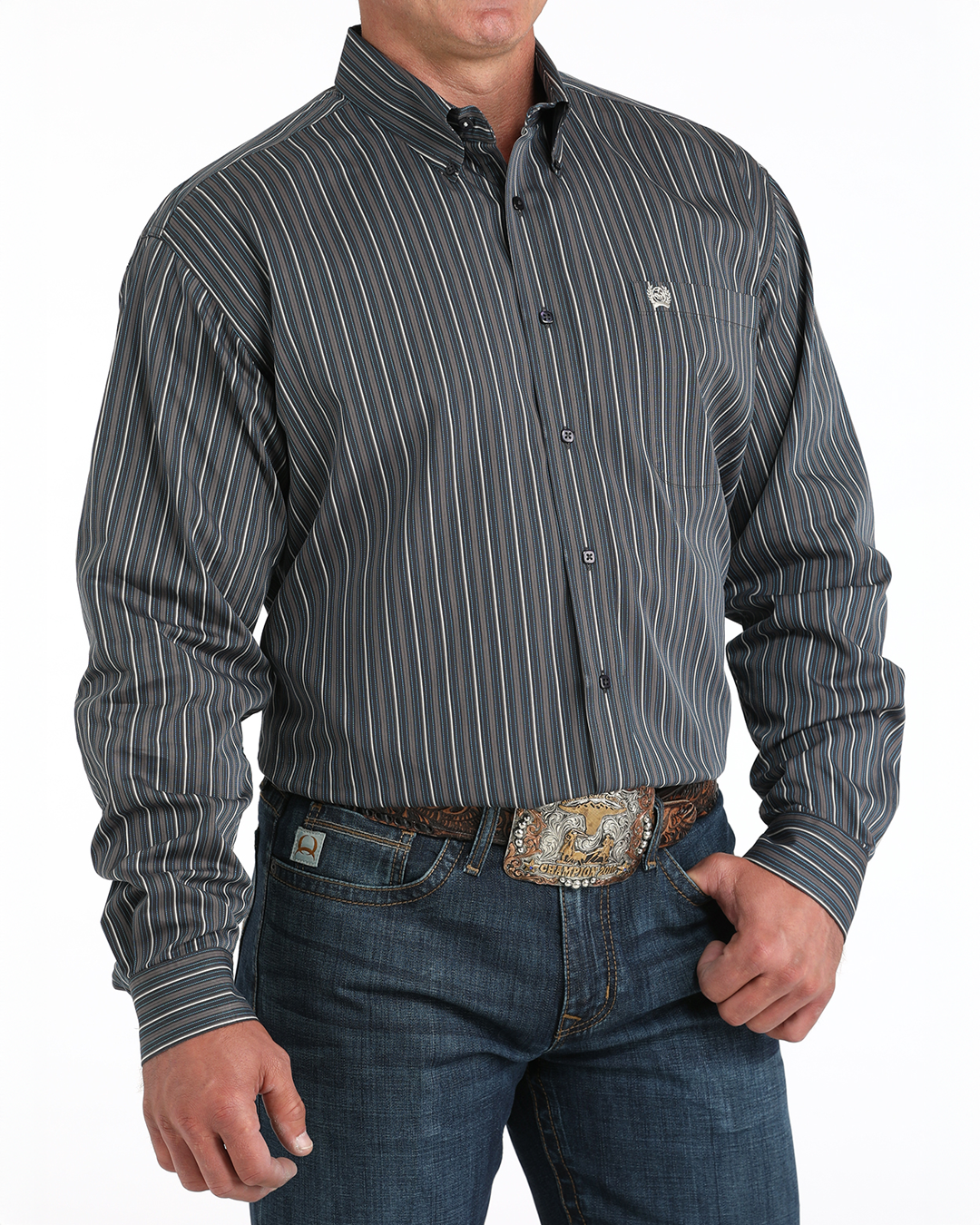 Men’s Classic Fit Button-Down Western Shirt