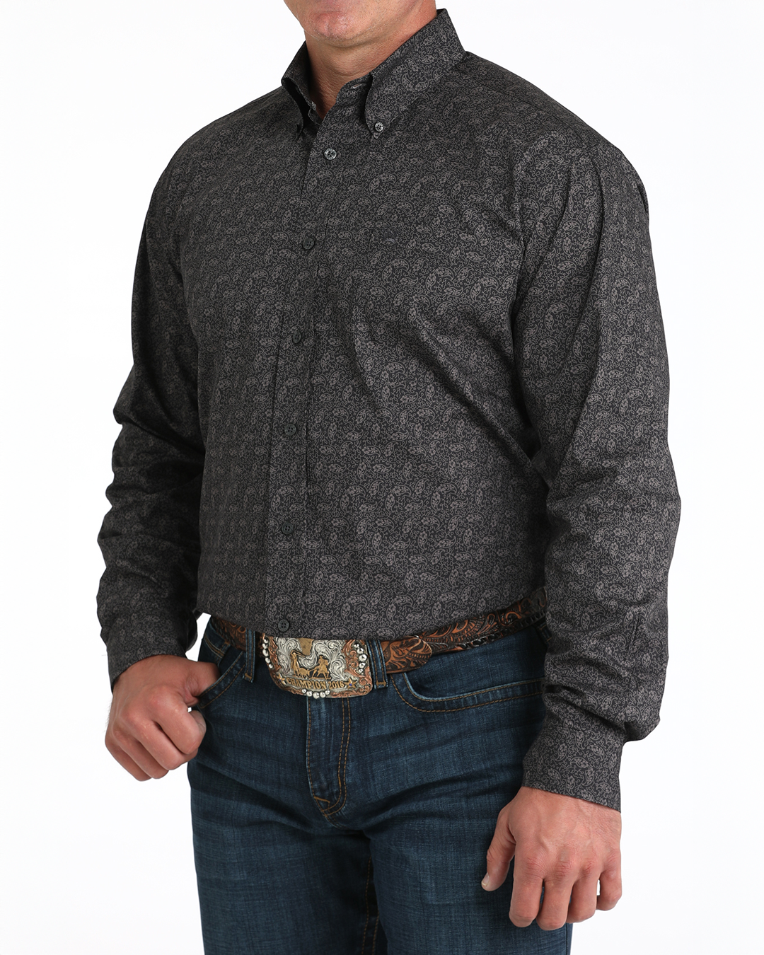 Men's Classic Fit Button-Down Western Shirt