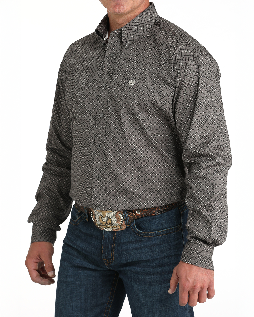 Men's Classic Fit Button-Down Western Shirt