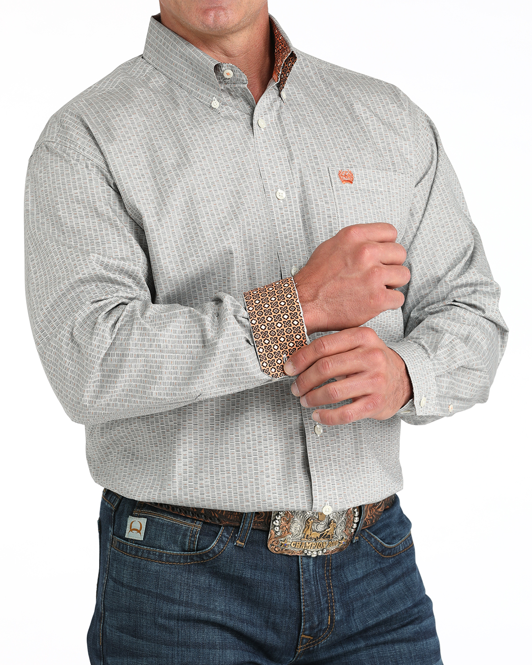 Men's Classic Fit Button-Down Western Shirt
