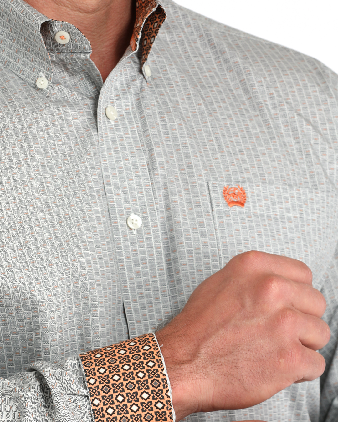 Men's Classic Fit Button-Down Western Shirt