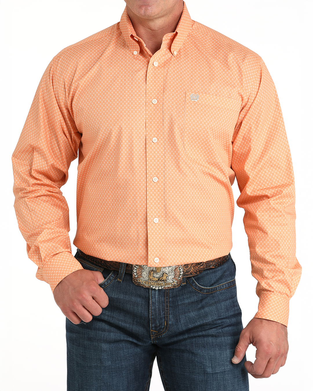 Men's Classic Fit Button-Down Western Shirt