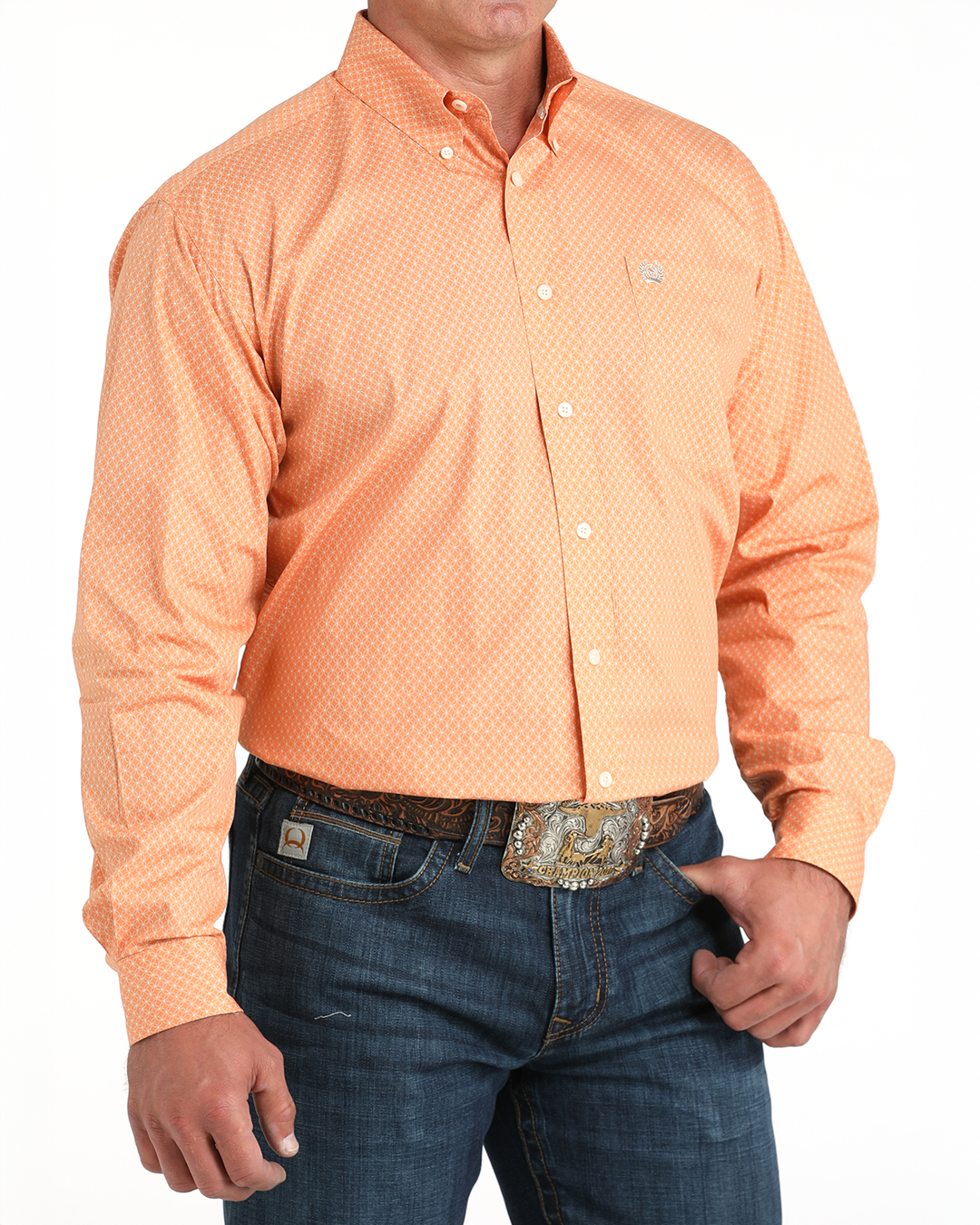 Men's Classic Fit Button-Down Western Shirt