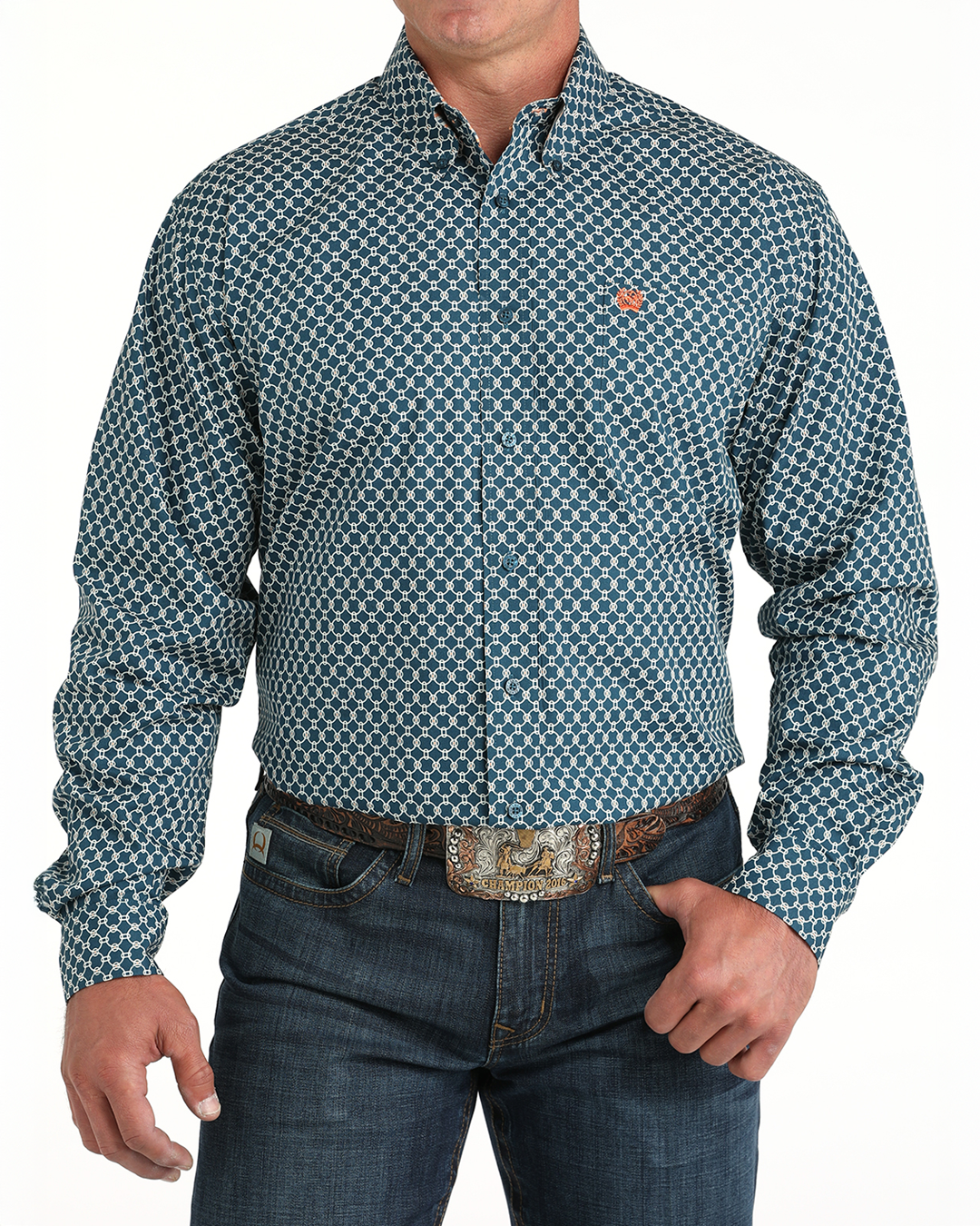 Men's Classic Fit Button-Down Western Shirt