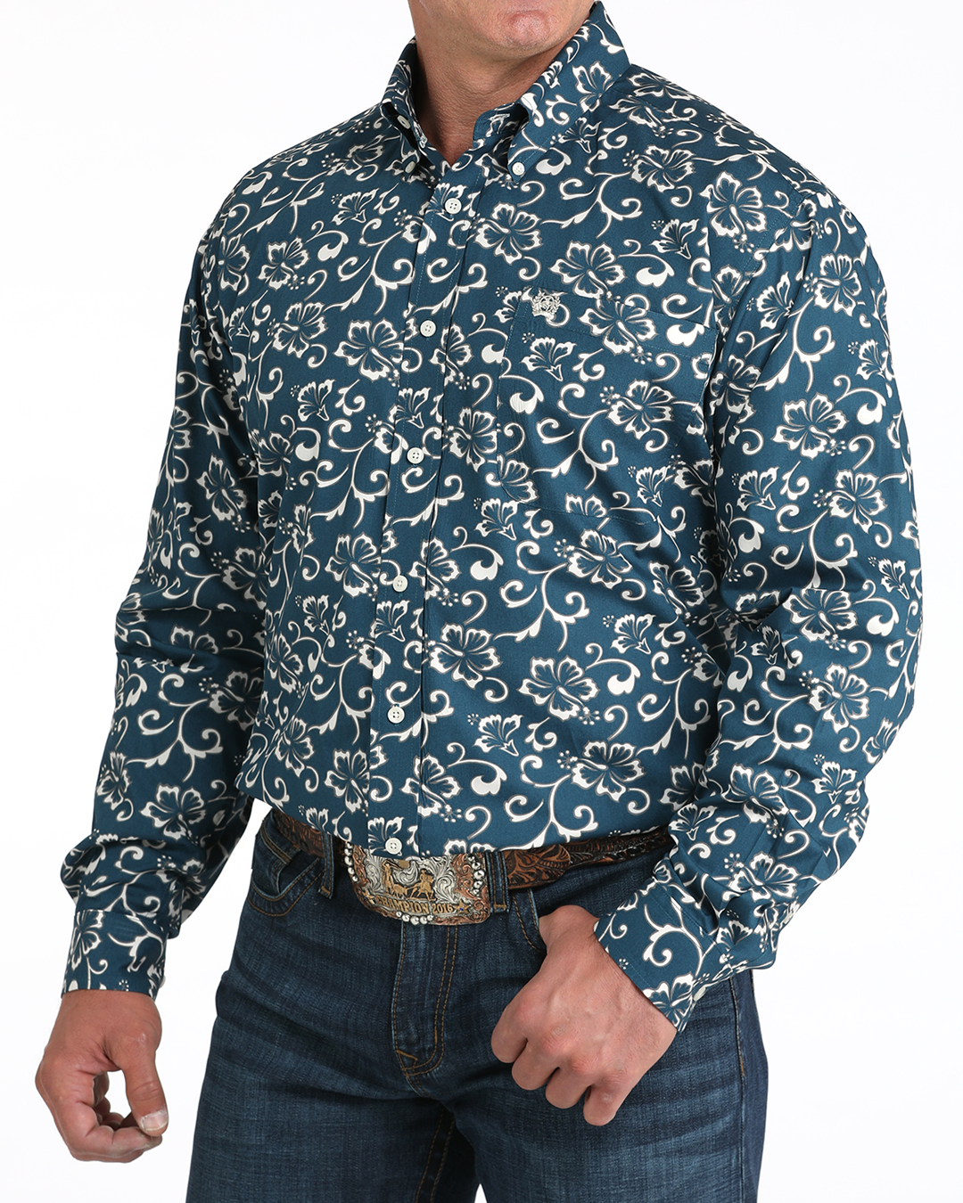 Men's Classic Fit Button-Down Western Shirt