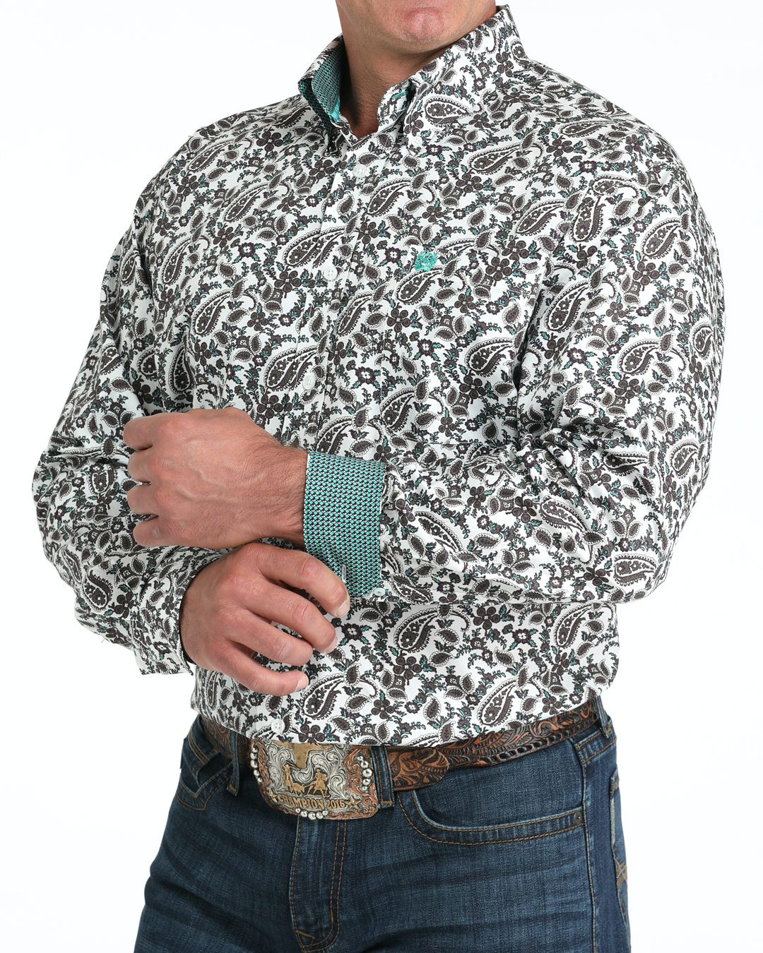 Men's Classic Fit Button-Down Western Shirt