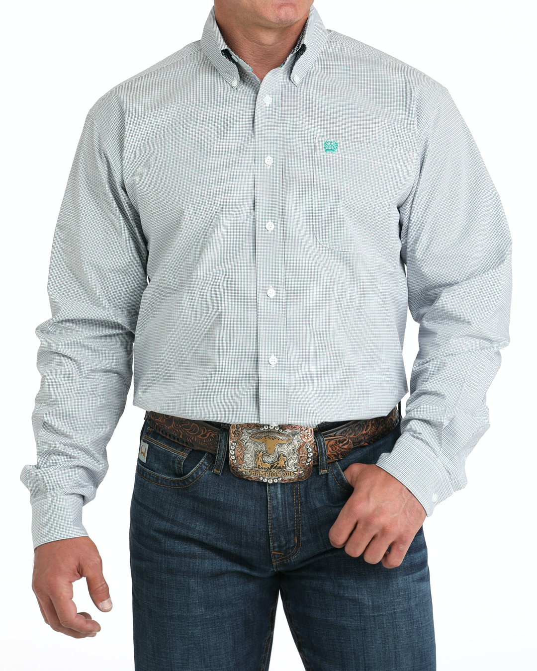 Men's Classic Fit Button-Down Western Shirt