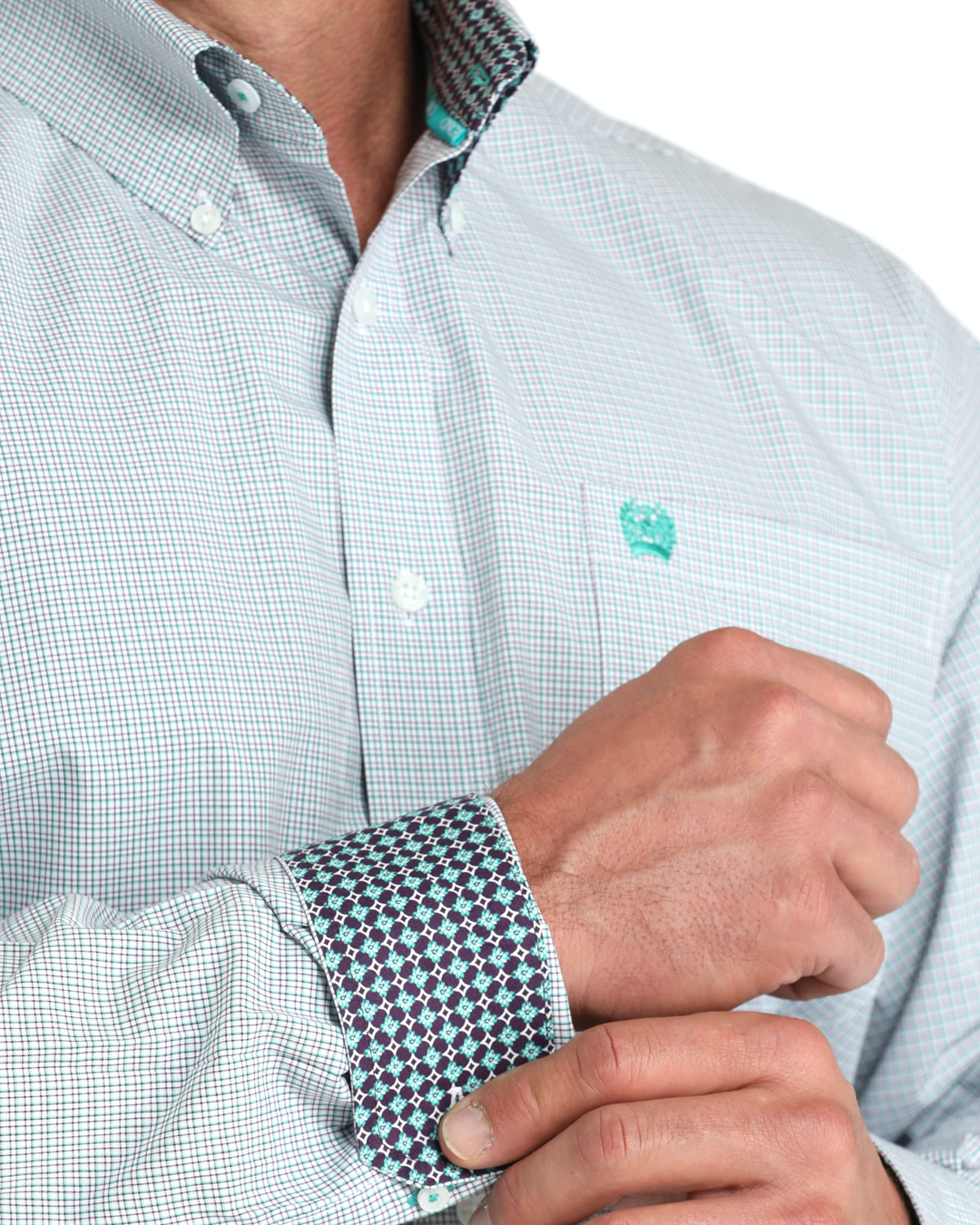 Men's Classic Fit Button-Down Western Shirt