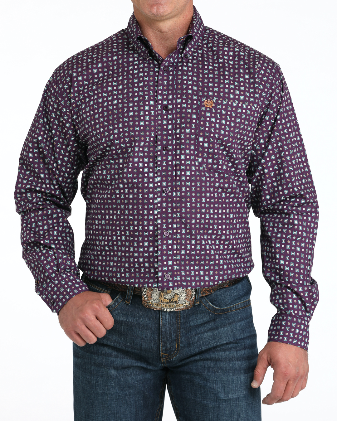 Men’s Classic Fit Button-Down Western Shirt