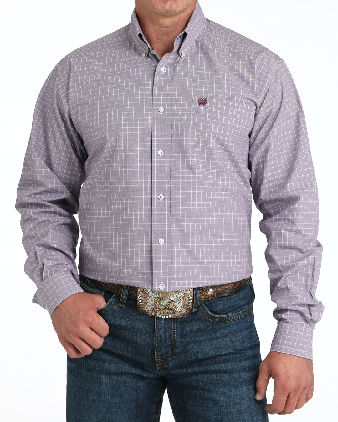 Men's Classic Fit Button-Down Western Shirt