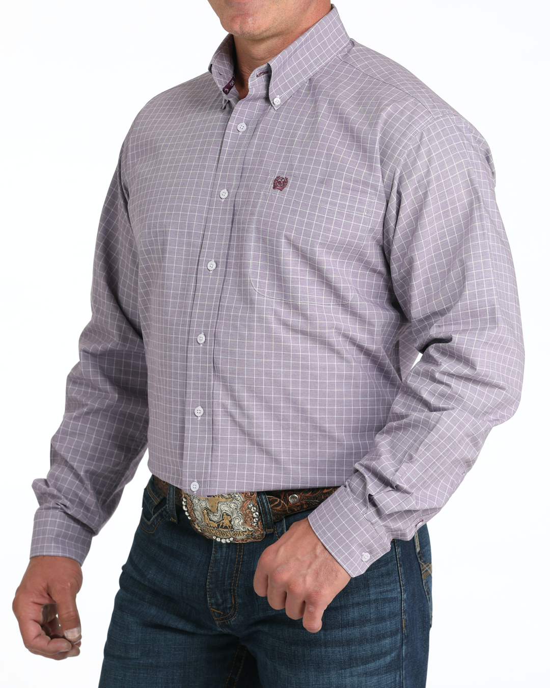 Men's Classic Fit Button-Down Western Shirt