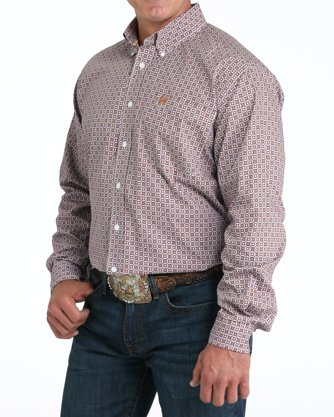 Men's Classic Fit Button-Down Western Shirt