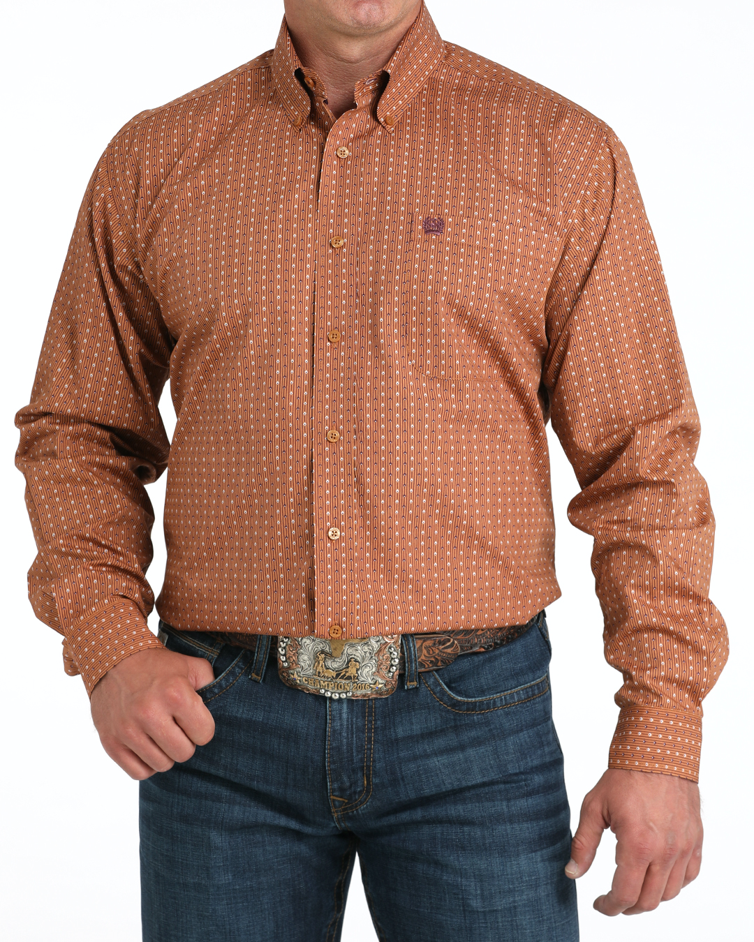 Men's Classic Fit Button-Down Western Shirt