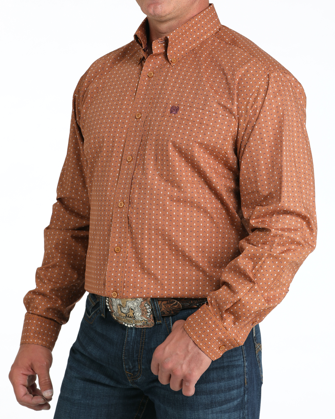 Men's Classic Fit Button-Down Western Shirt