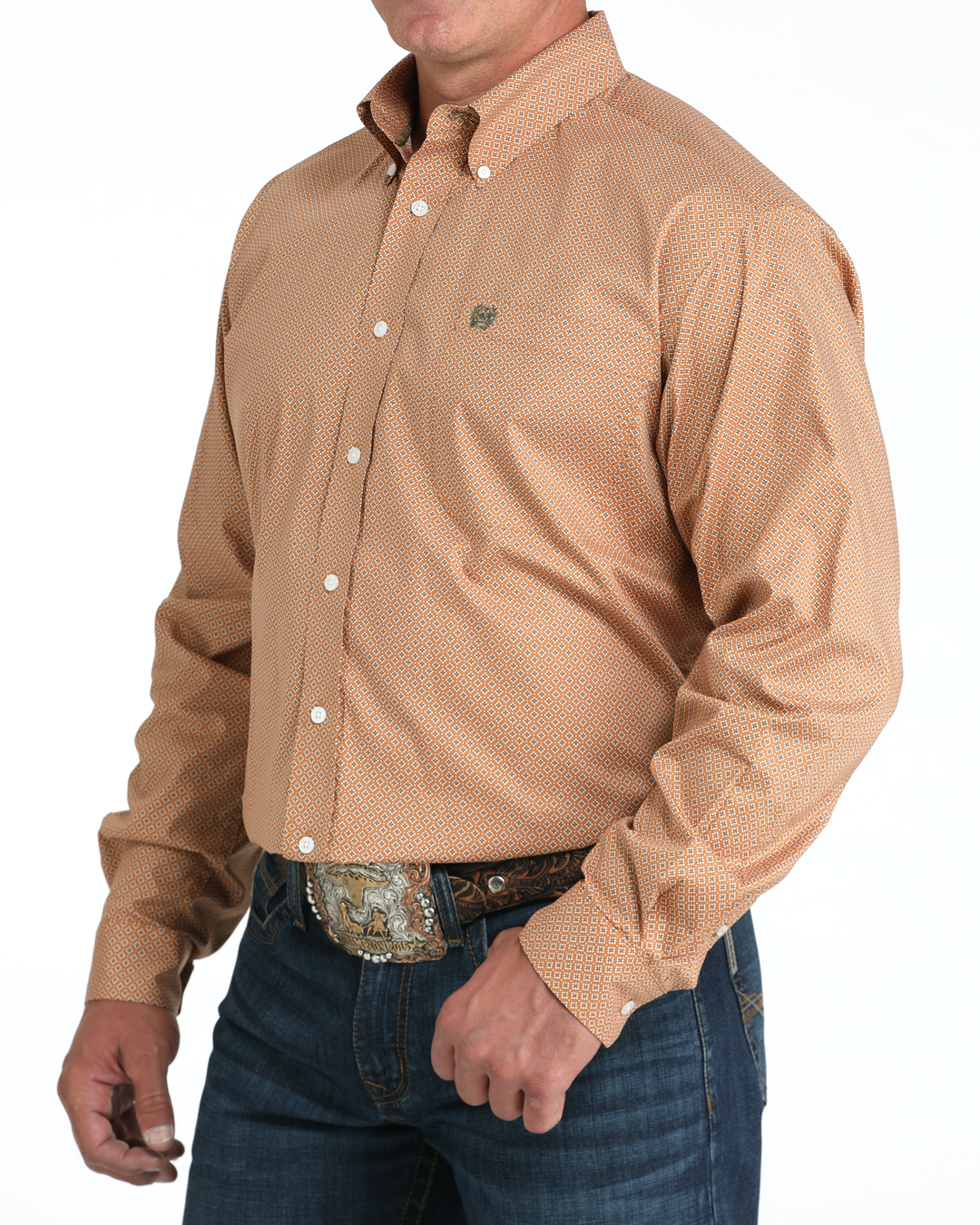 Men's Stretch Classic Fit Button-Down Western Shirt
