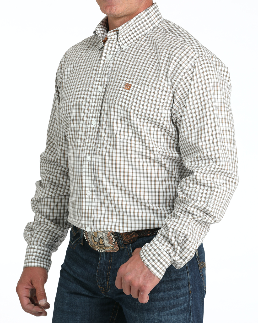 Men's Stretch Classic Fit Button-Down Western Shirt