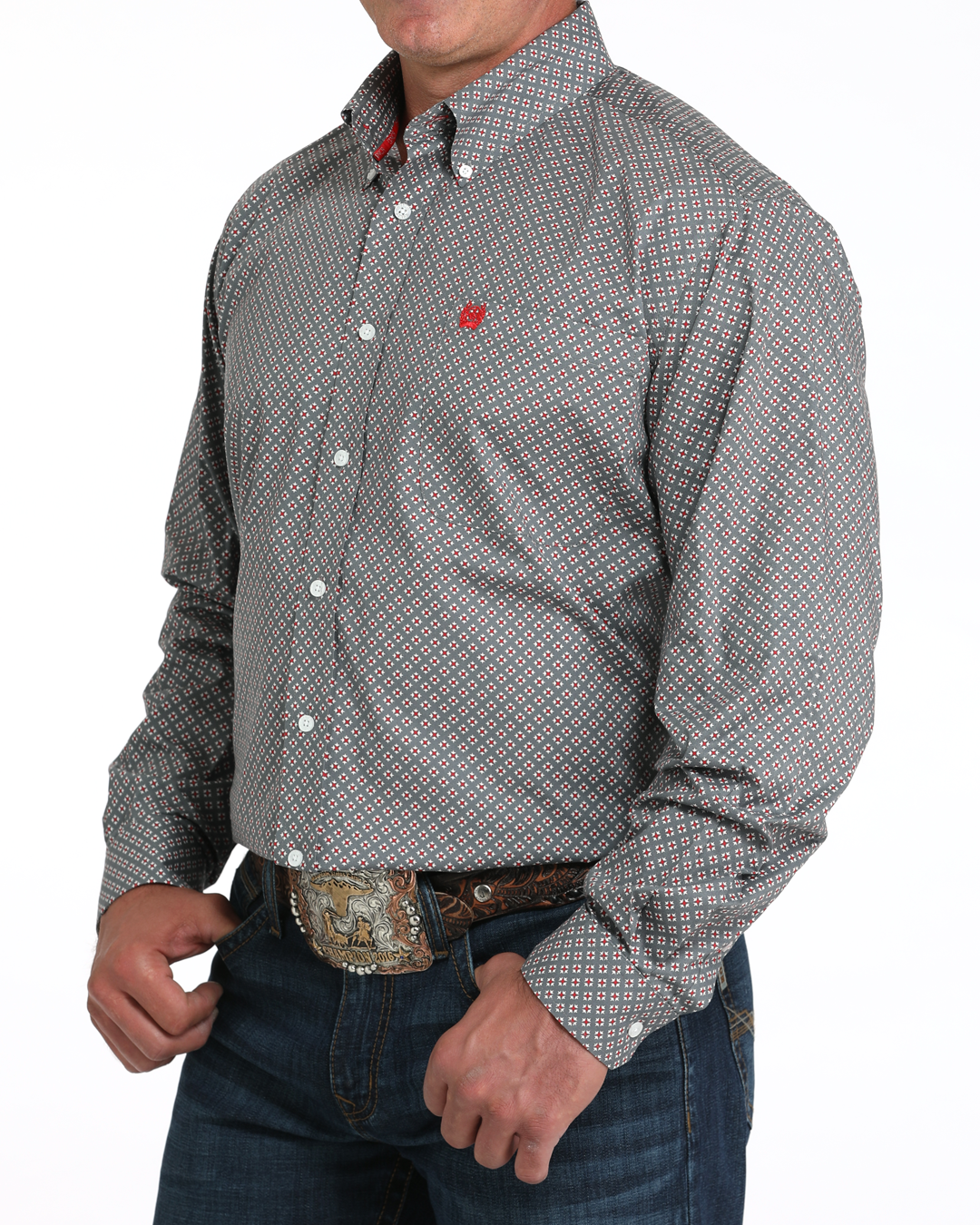 Men's Stretch Classic Fit Button-Down Western Shirt