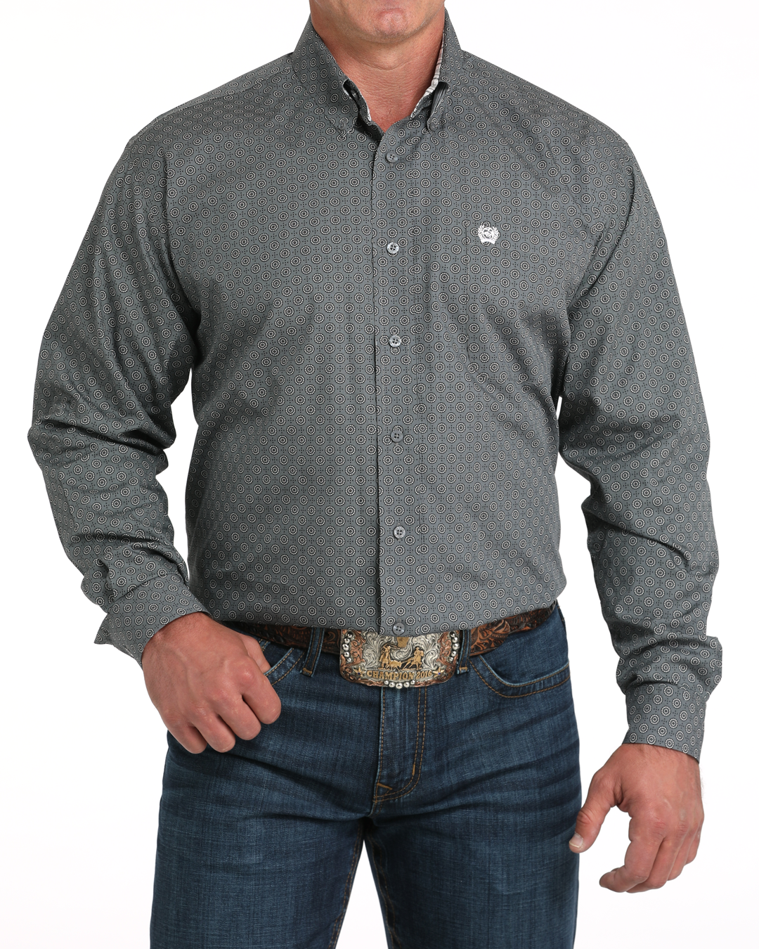 Men's Classic Fit Button-Down Western Shirt