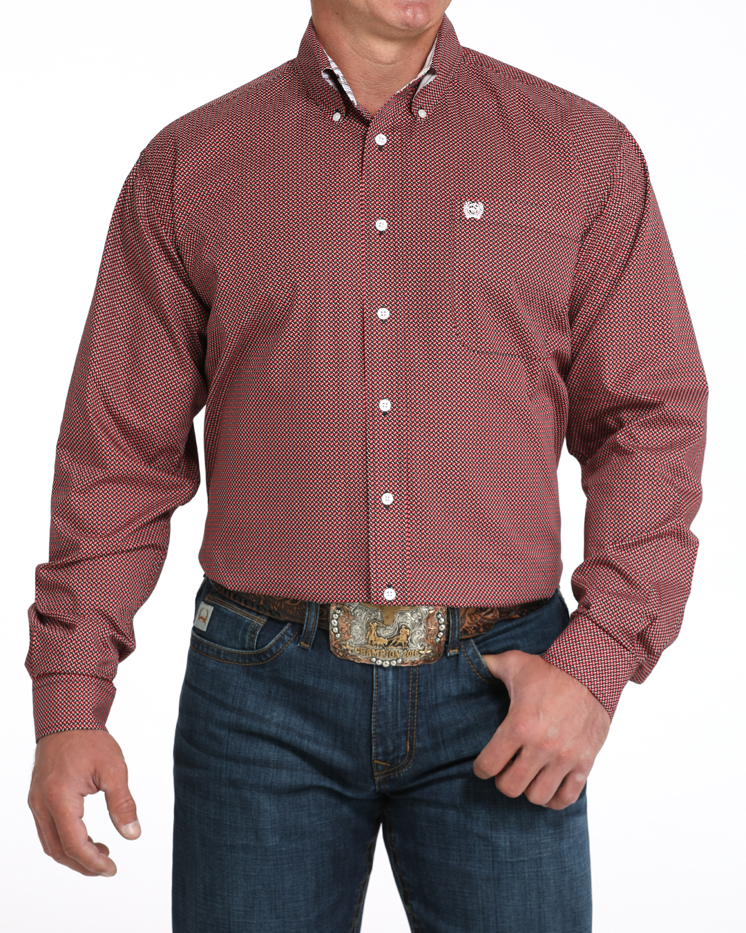 Men's Classic Fit Button-Down Western Shirt