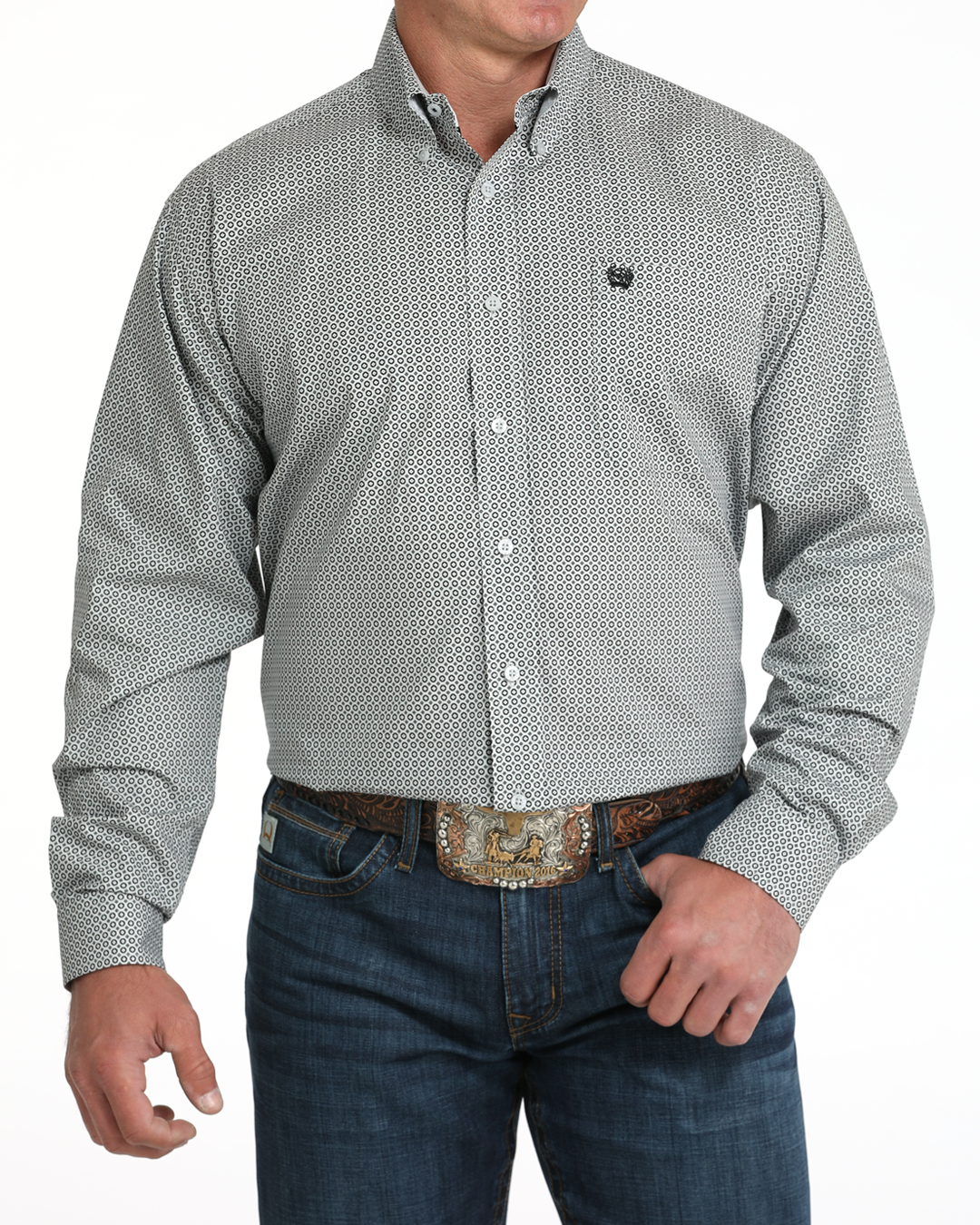 Men's Classic Fit Button-Down Western Shirt