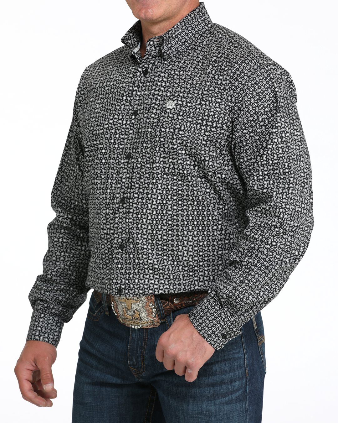 Men's Stretch Classic Fit Button-Down Western Shirt