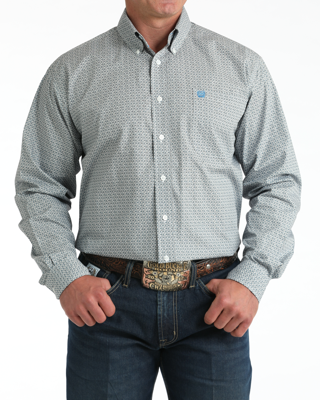 Men's Classic Fit Button-Down Western Shirt