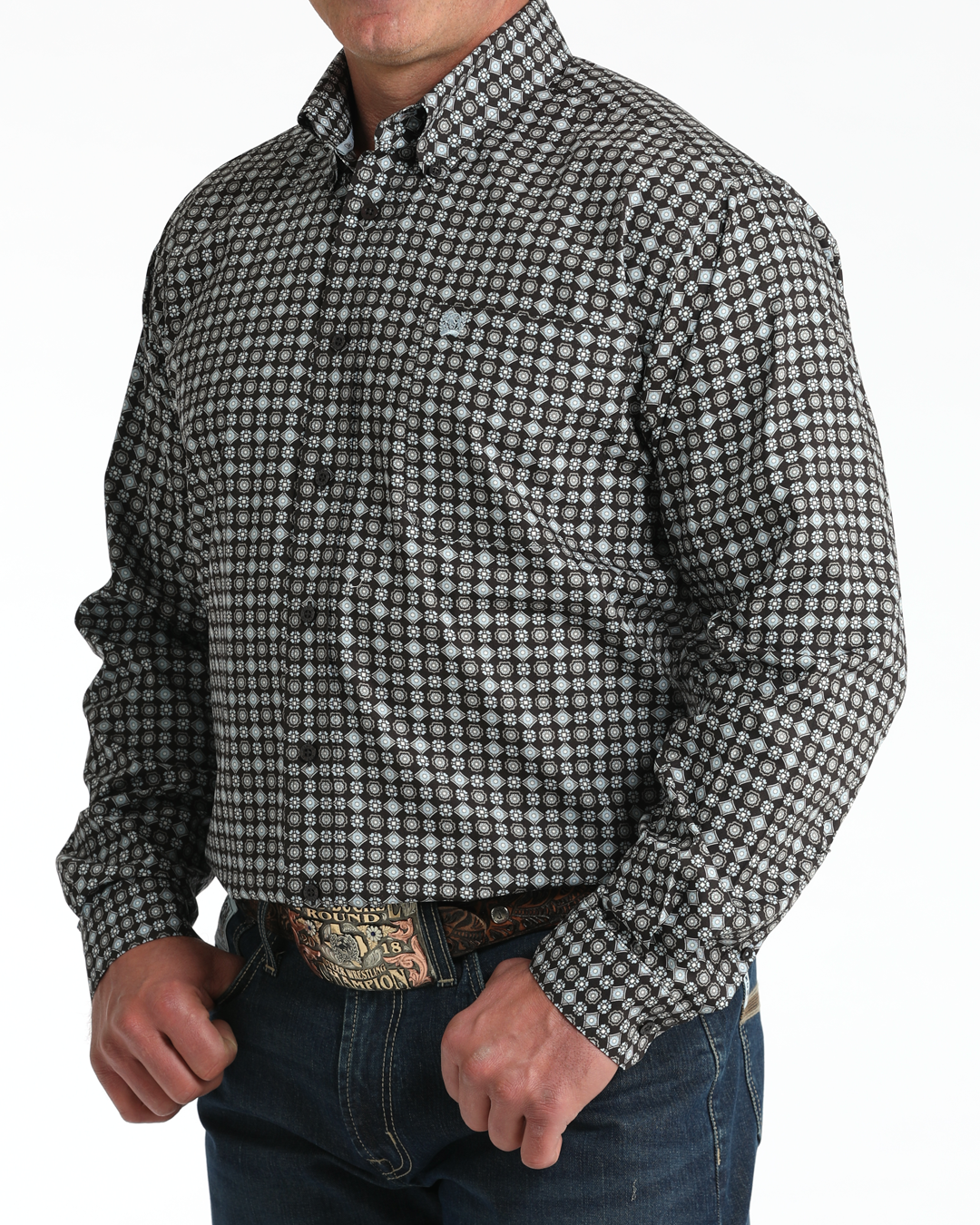 Men's Classic Fit Button-Down Western Shirt