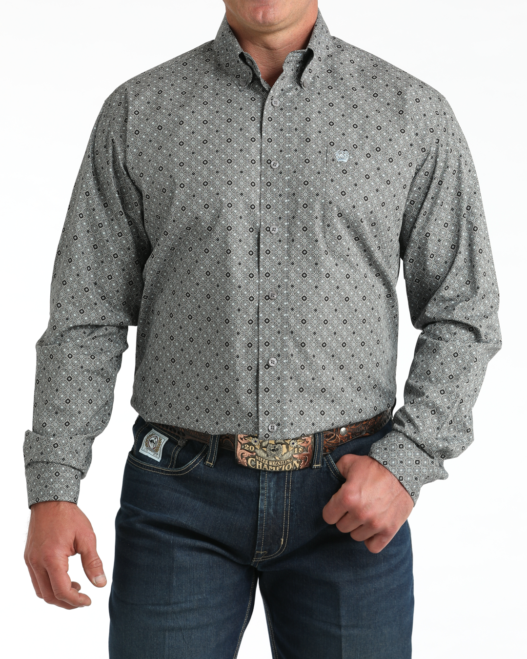 Men's Classic Fit Button-Down Western Shirt