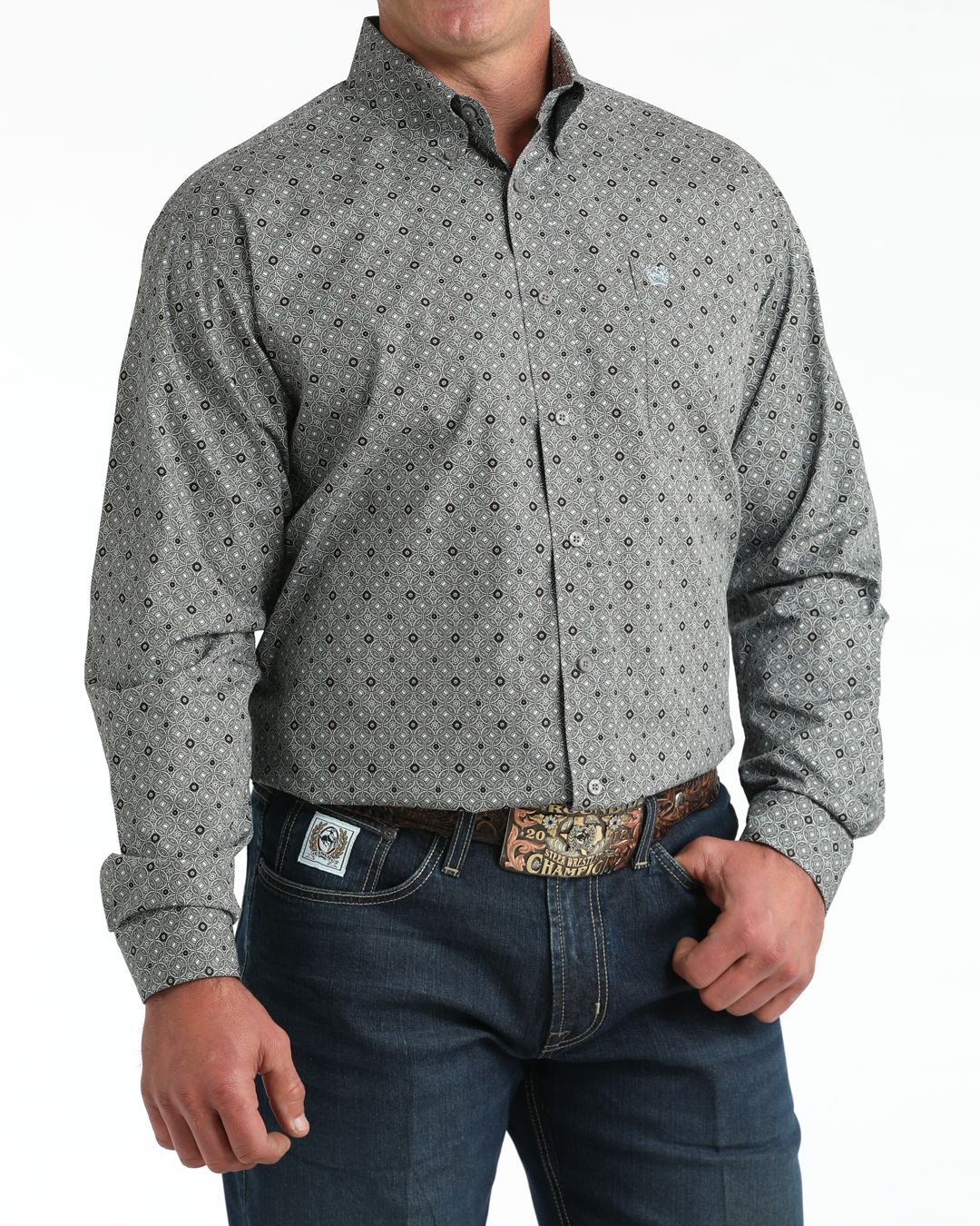 Men's Classic Fit Button-Down Western Shirt