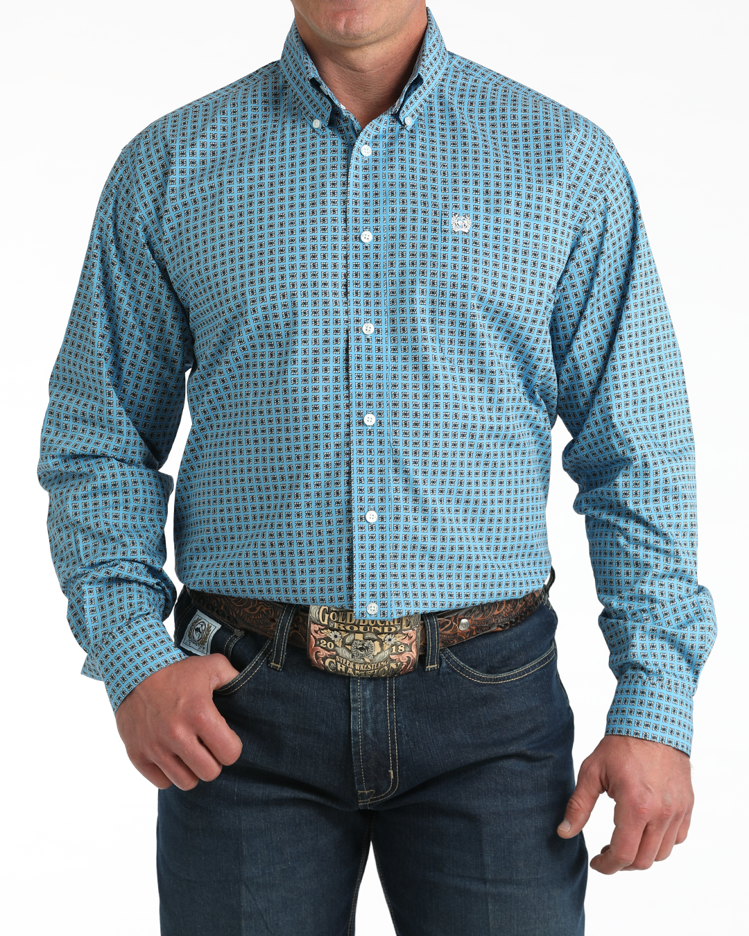 Men's Classic Fit Button-Down Western Shirt