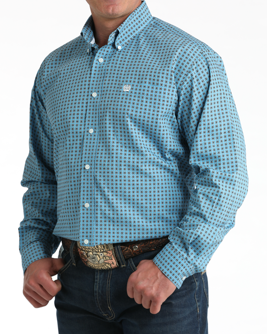 Men's Classic Fit Button-Down Western Shirt