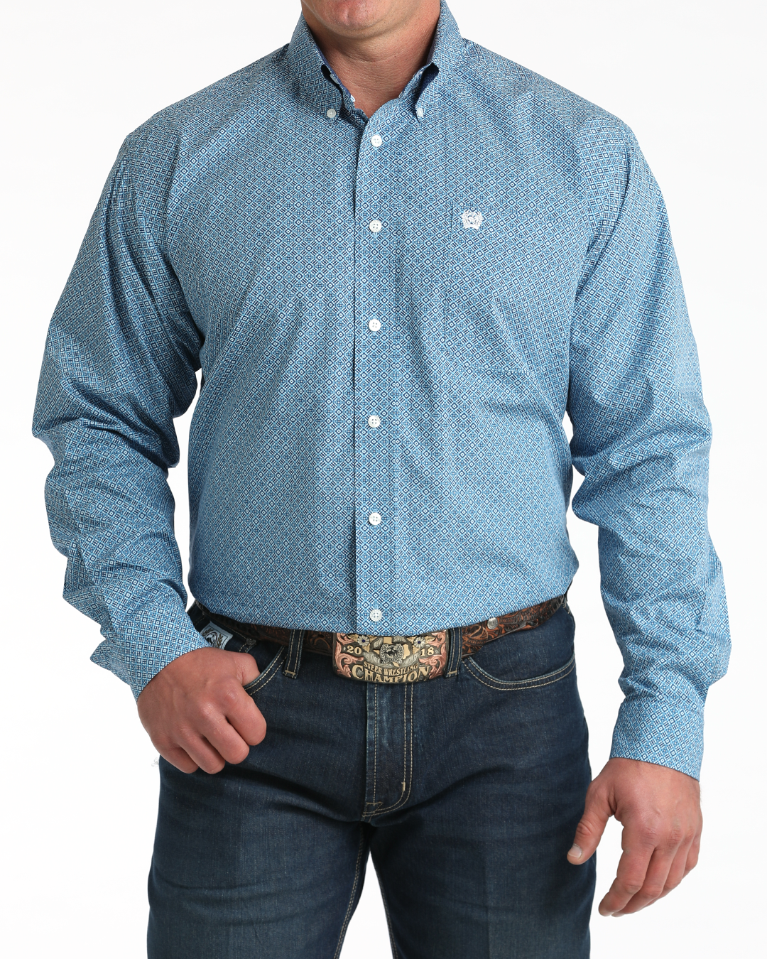 Men's Classic Fit Button-Down Western Shirt