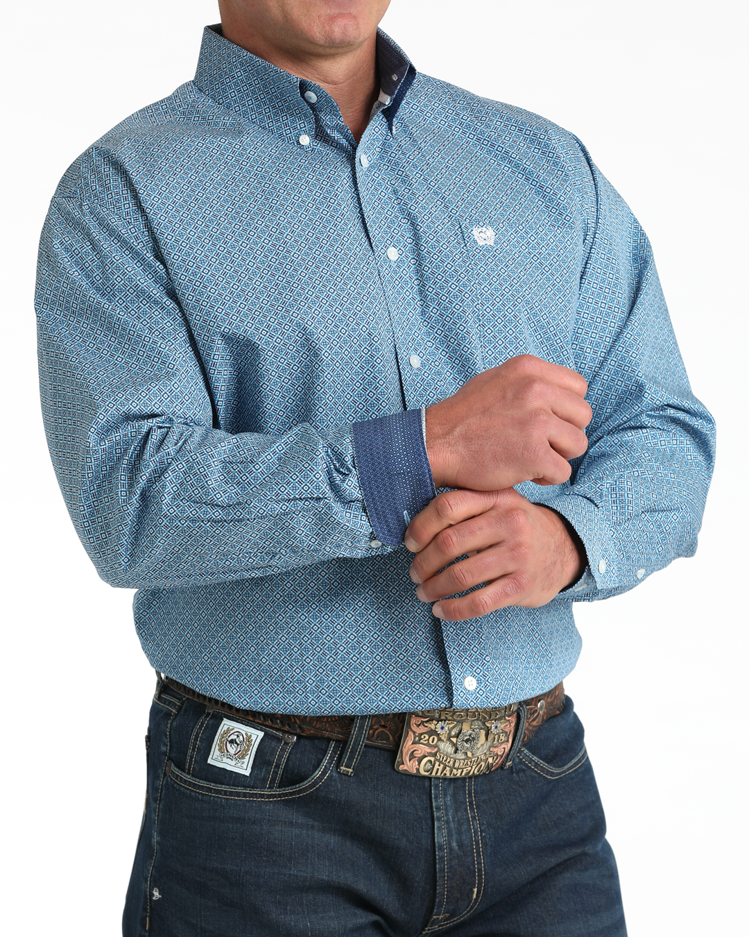 Men's Classic Fit Button-Down Western Shirt