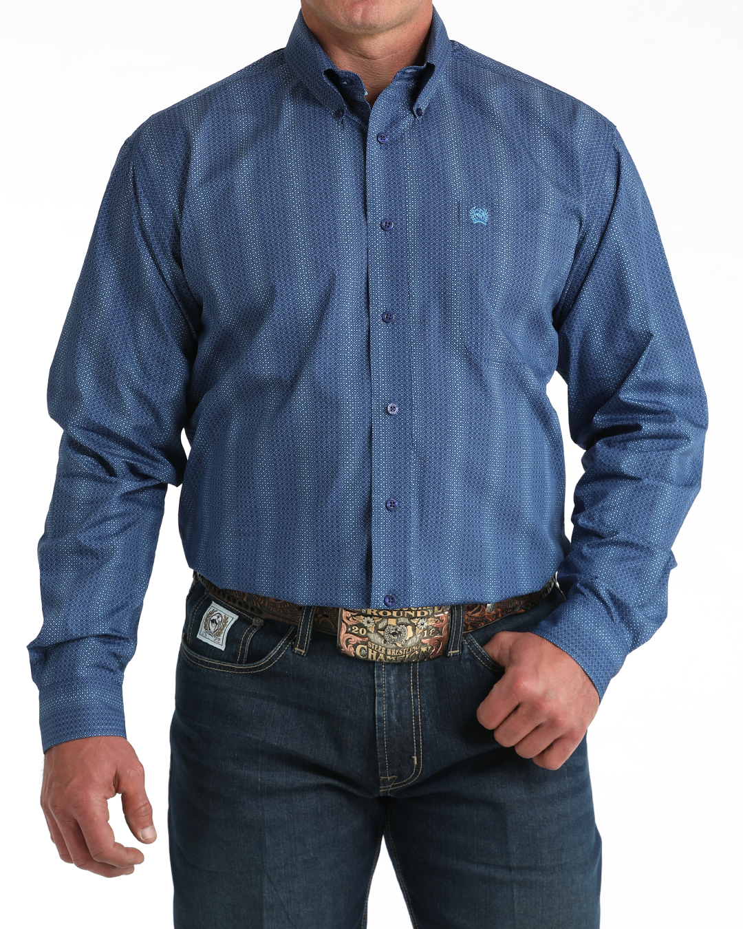 Men's Classic Fit Button-Down Western Shirt