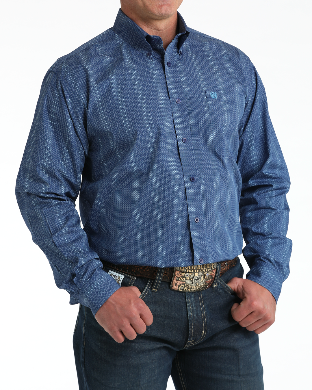 Men's Classic Fit Button-Down Western Shirt