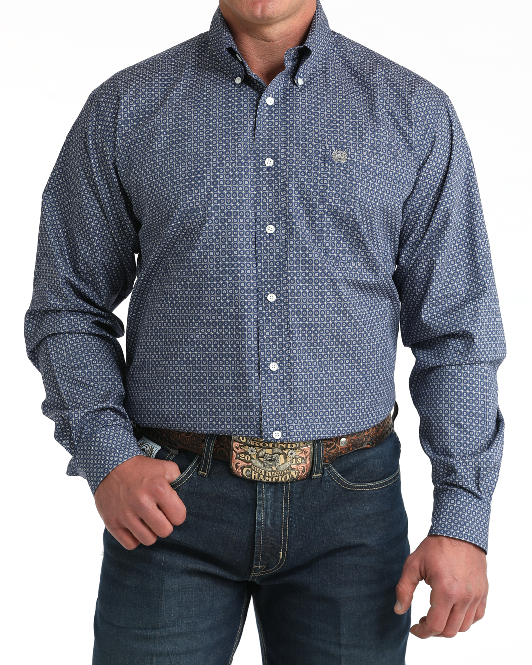 Men's Classic Fit Button-Down Western Shirt