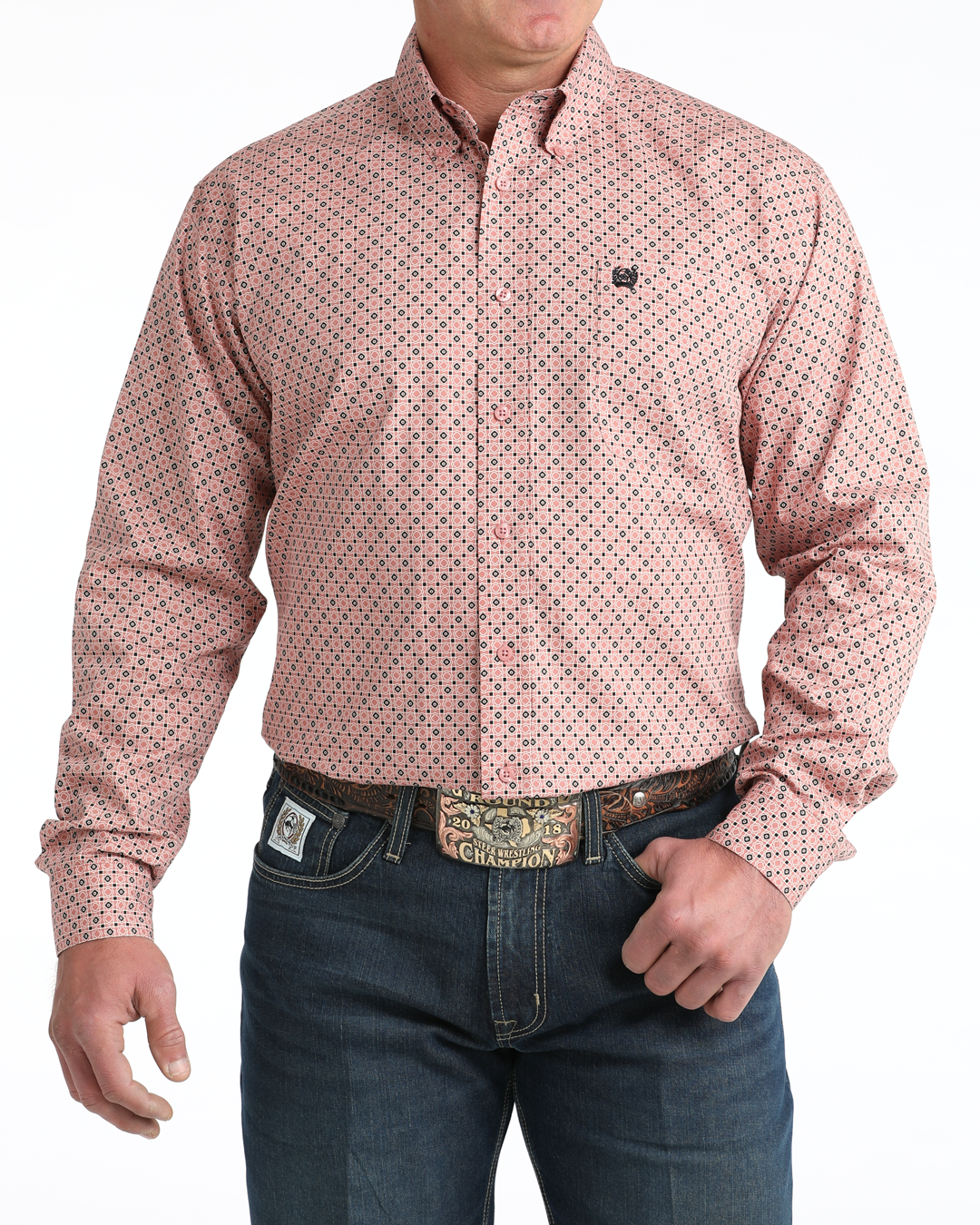 Men's Classic Fit Button-Down Western Shirt