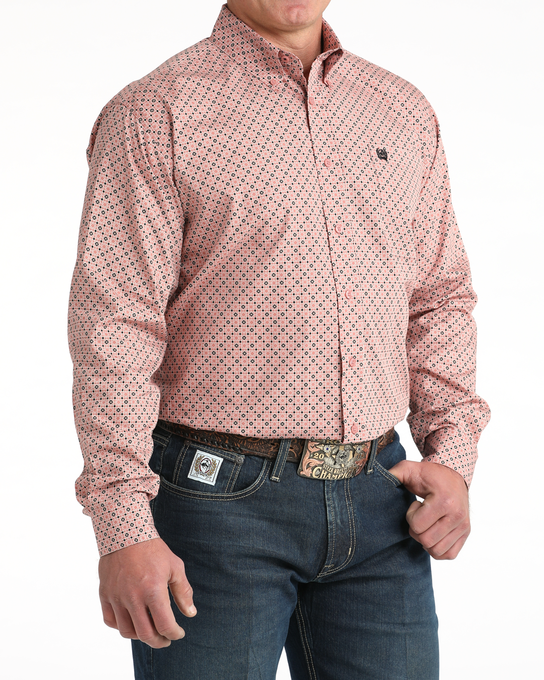 Men's Classic Fit Button-Down Western Shirt