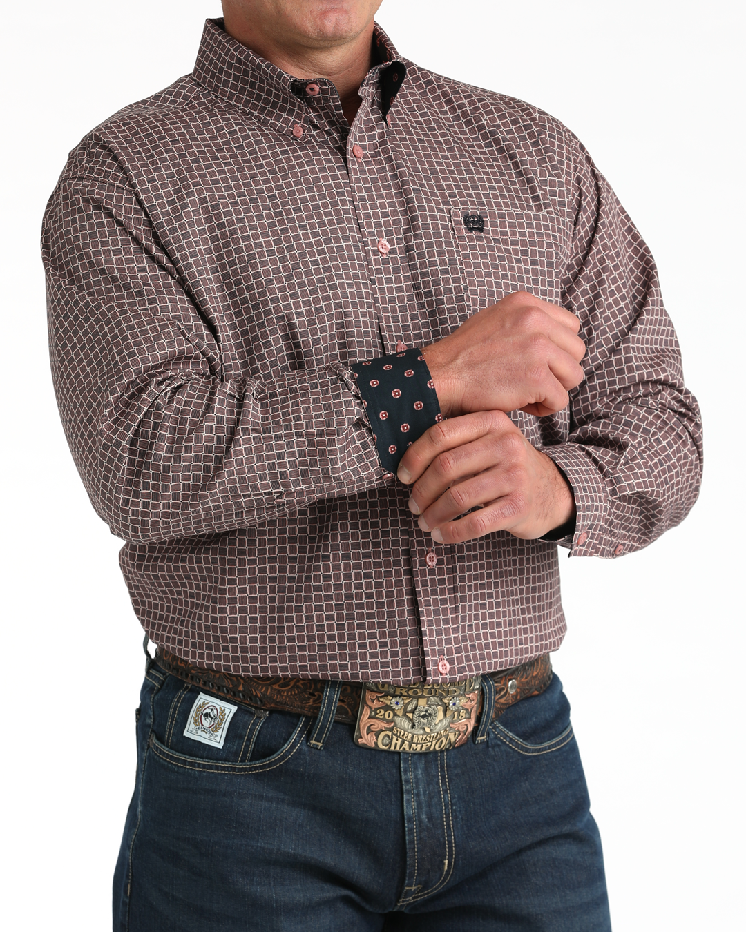 Men's Classic Fit Button-Down Western Shirt