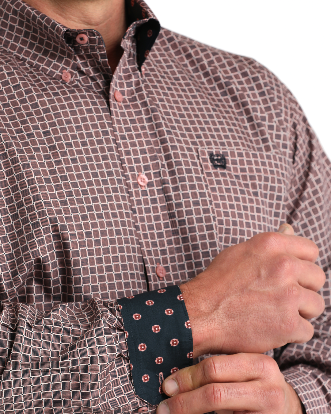 Men's Classic Fit Button-Down Western Shirt