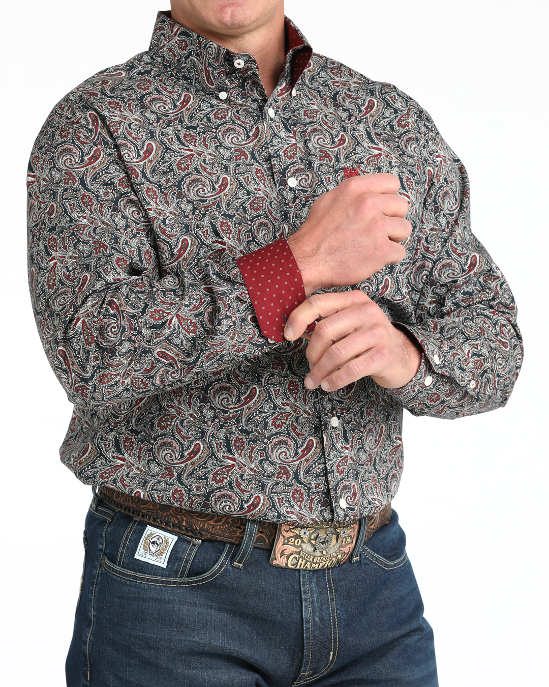 Men's Classic Fit Button-Down Western Shirt