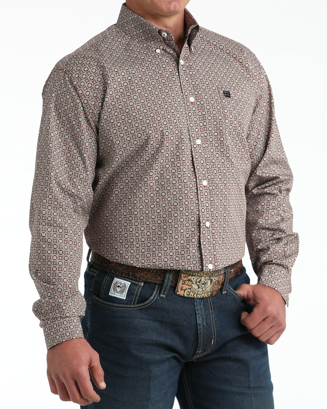 Men's Classic Fit Button-Down Western Shirt