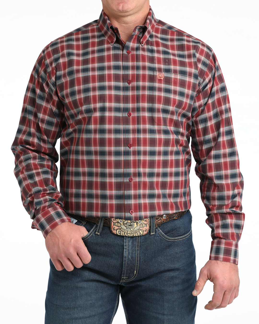 Men's Classic Fit Button-Down Western Shirt