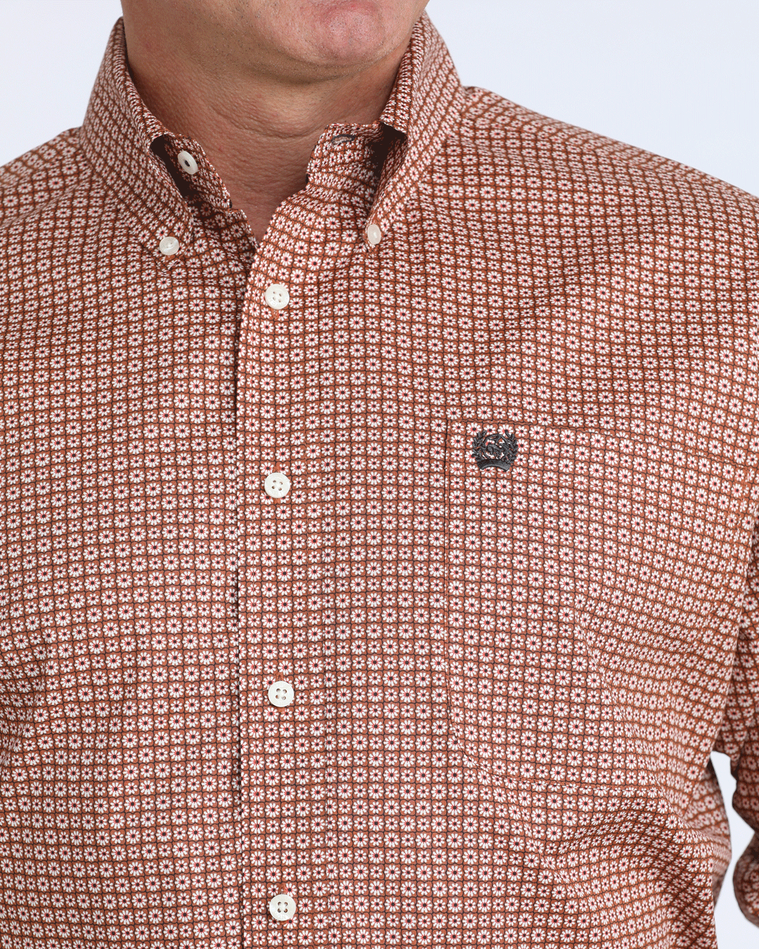 Men's Stretch Classic Fit Button-Down Western Shirt