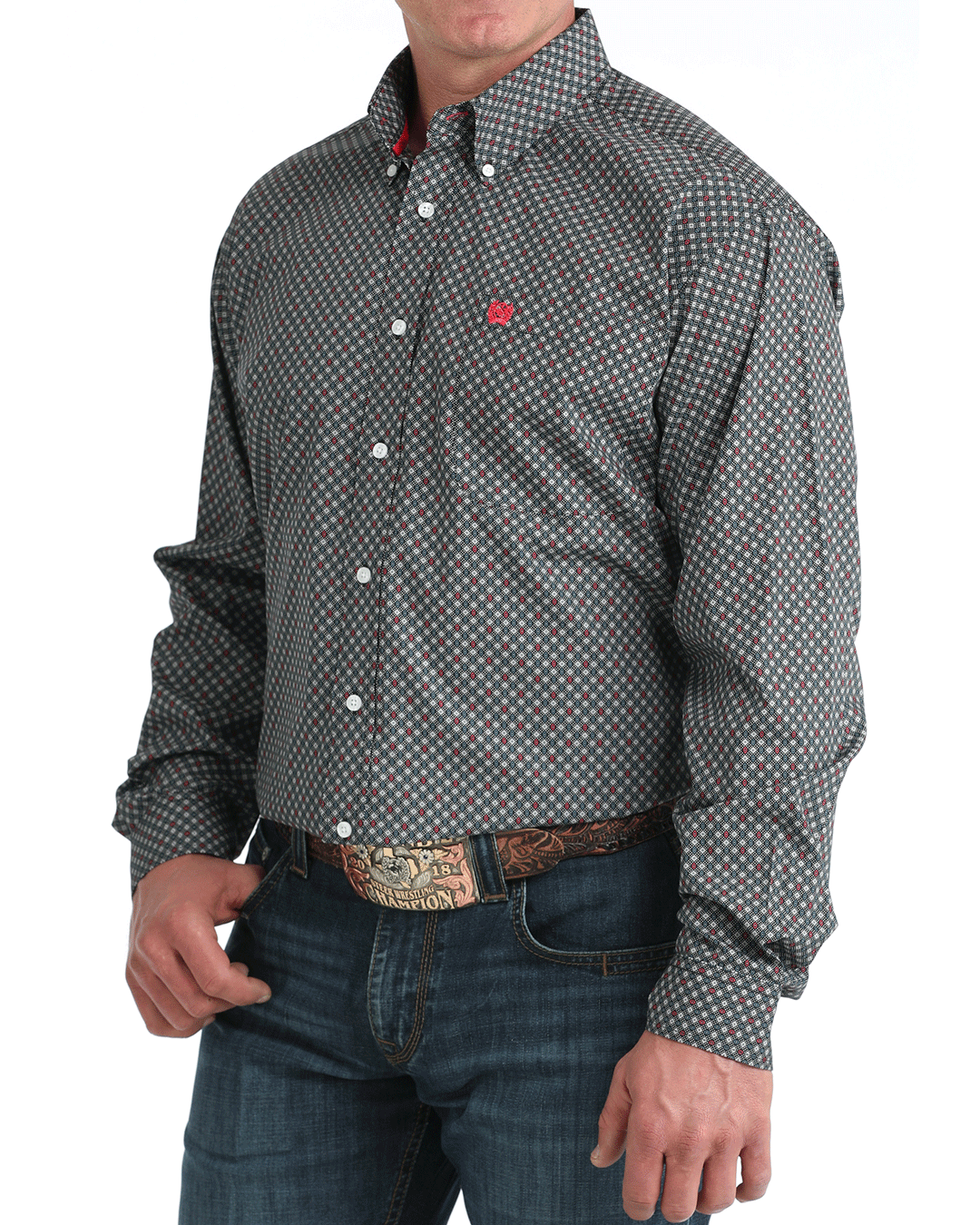 Men's Classic Fit Button-Down Western Shirt