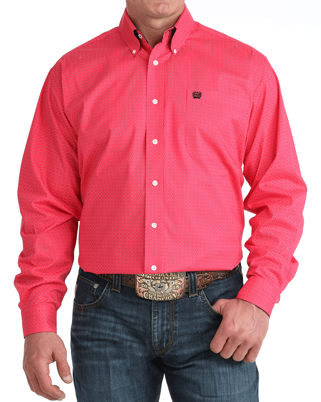 Men's Stretch Classic Fit Button-Down Western Shirt