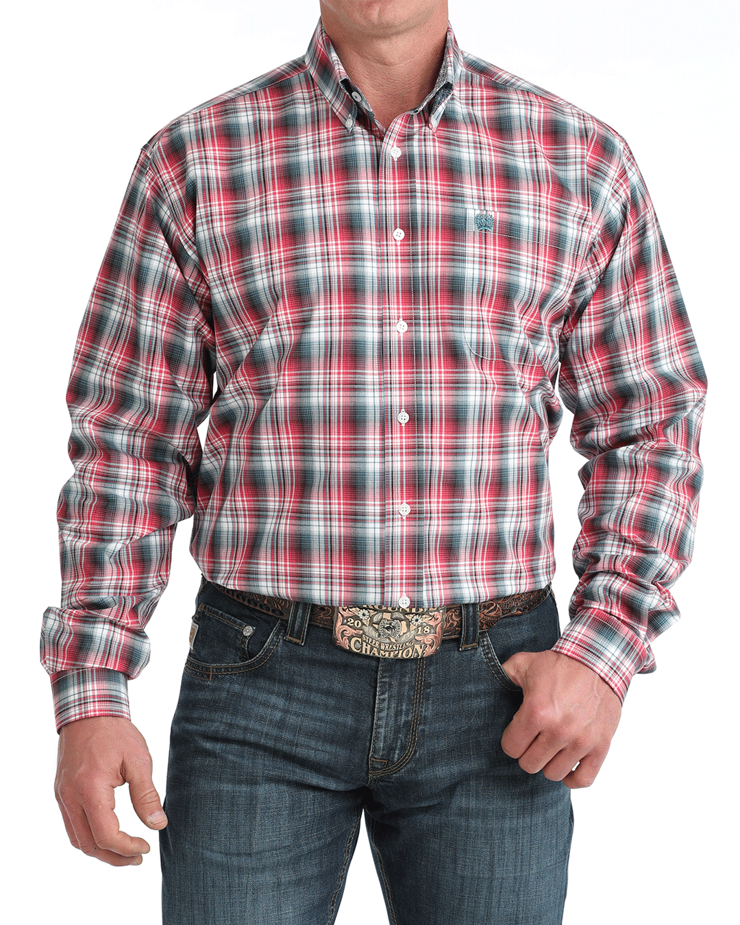 Men's Classic Fit Button-Down Western Shirt