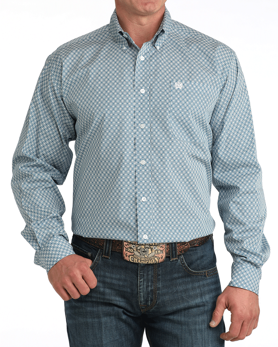 Men's Classic Fit Button-Down Western Shirt